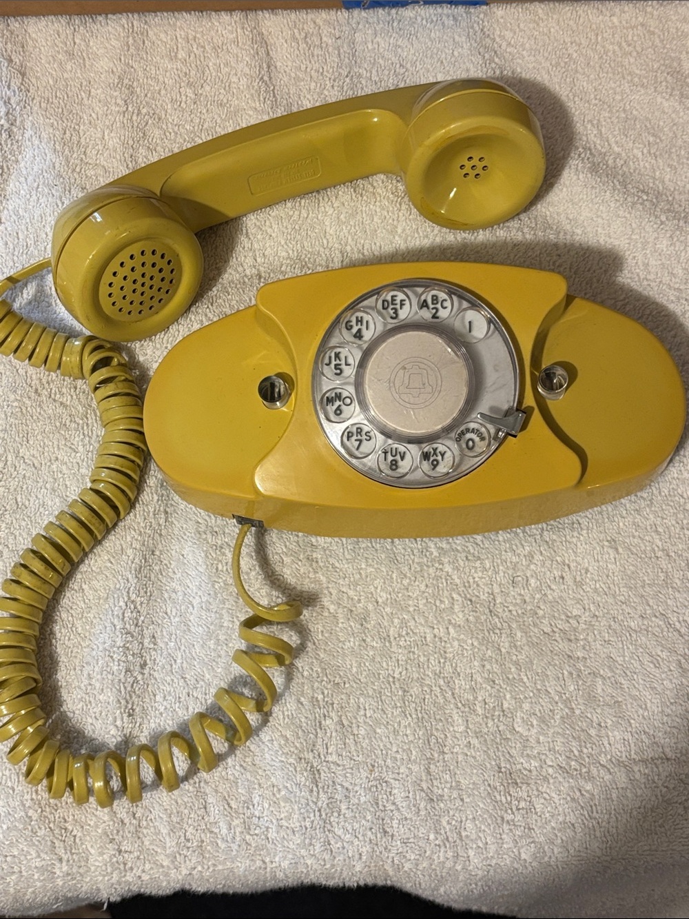 Prince Yellow Telephone Base with Cork Padding